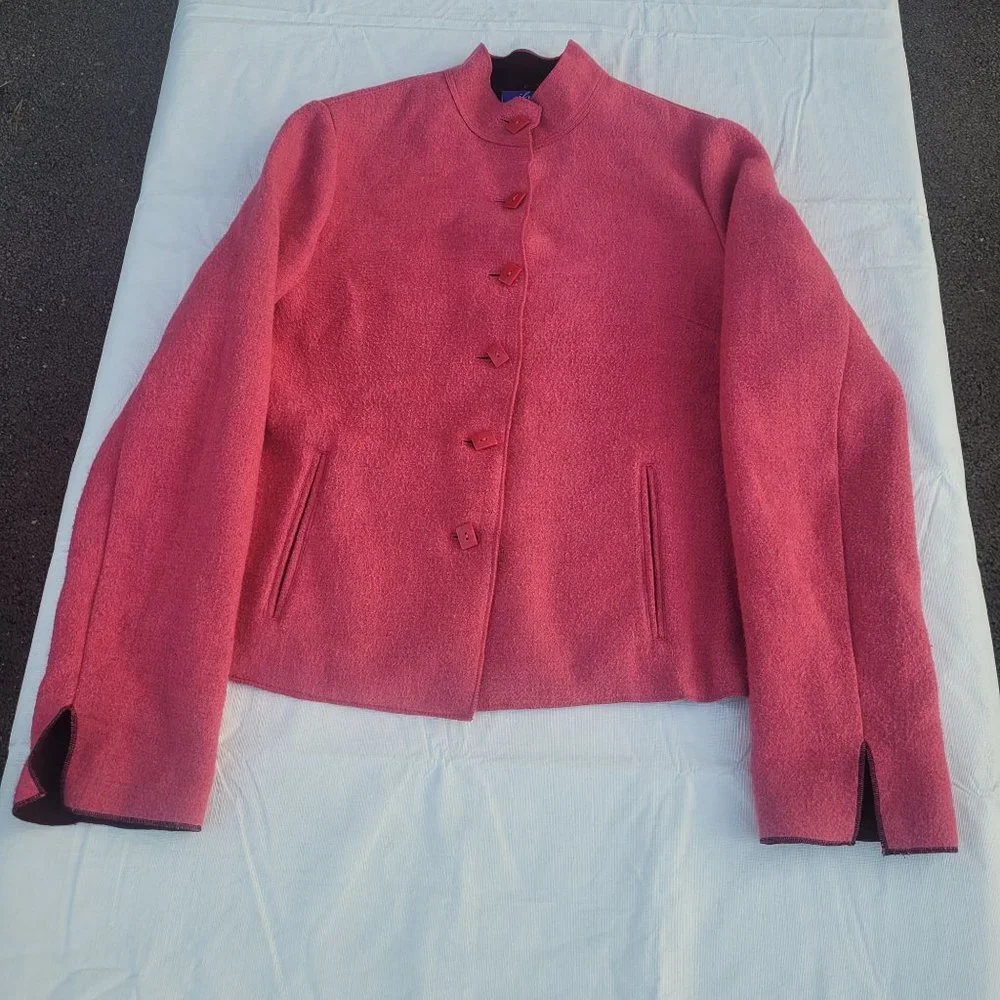 J. H. Collectibles Wool Blend Jacket Pink Women's size Medium - Picture 2 of 15